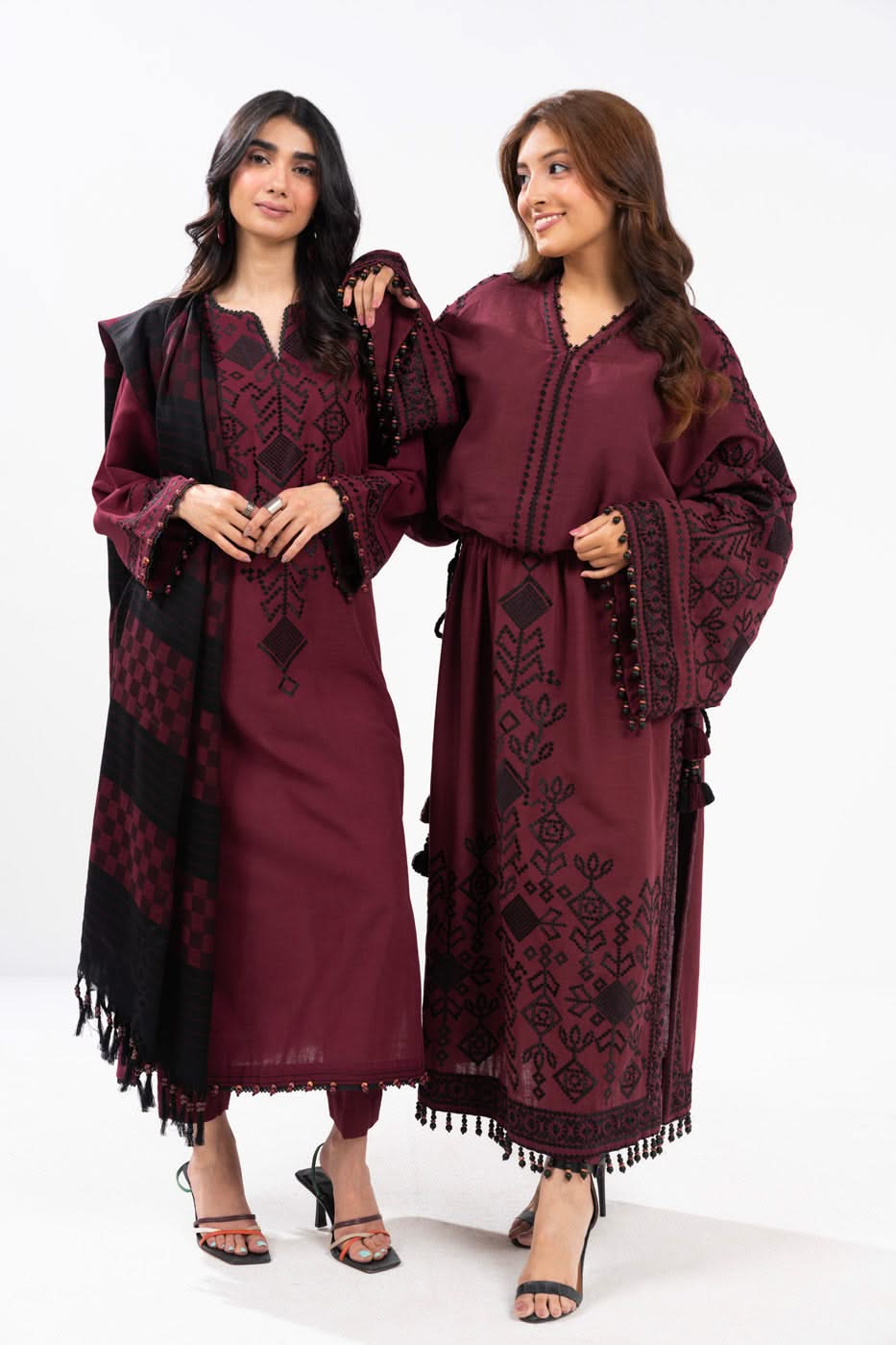 Alkaram FW-28-24-Maroon  Winter Collection 2024 - Image 2