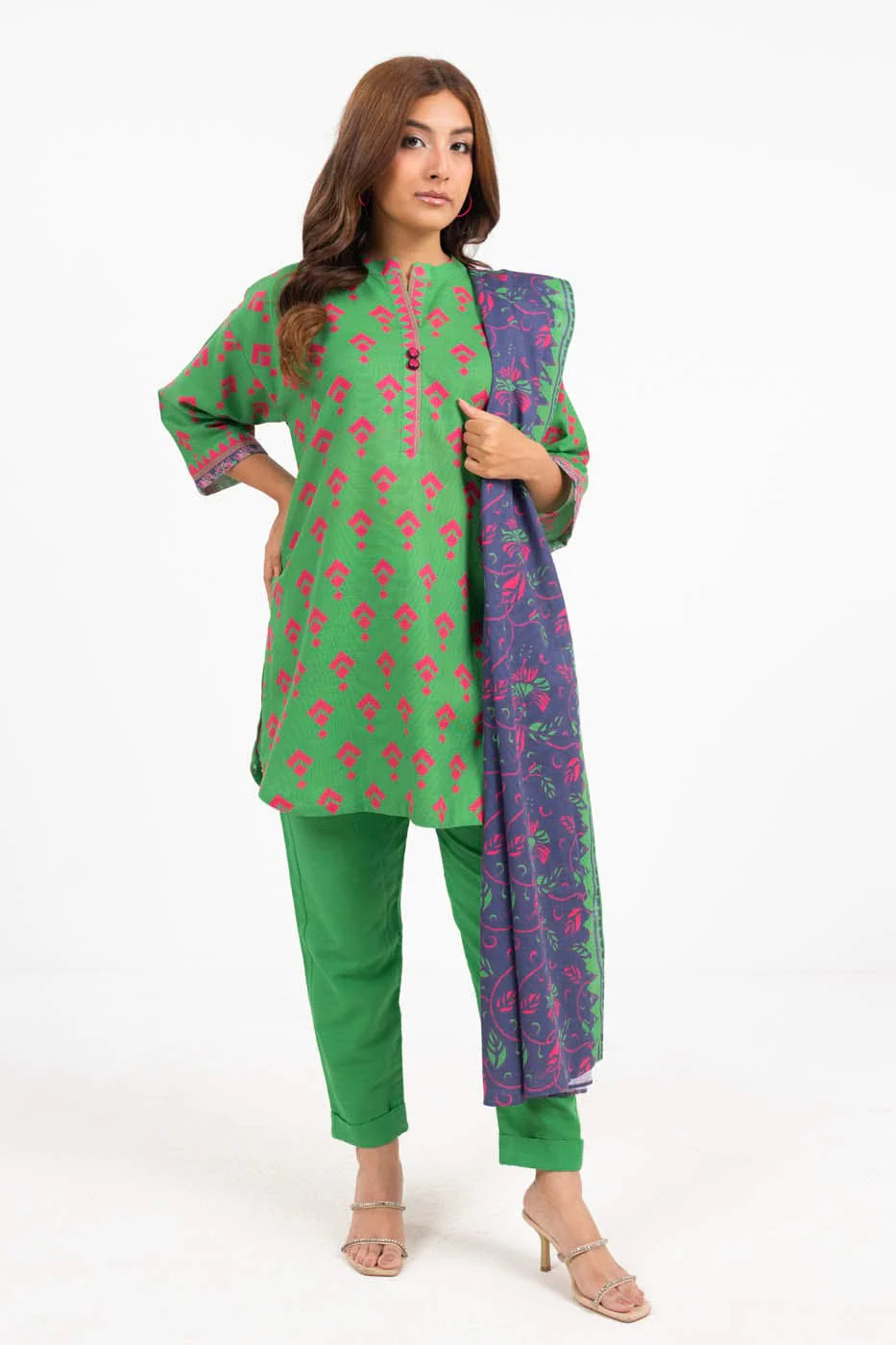 Alkaram FW-30-1-24-Green Winter Collection 2024