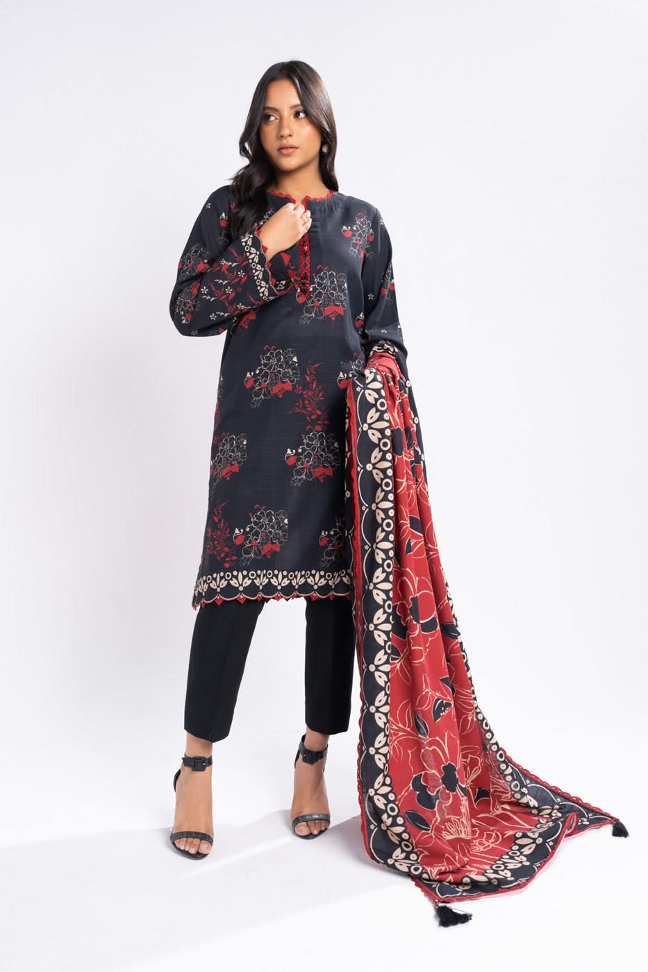 Alkaram FW-46-1-24-Black Winter Collection 2024