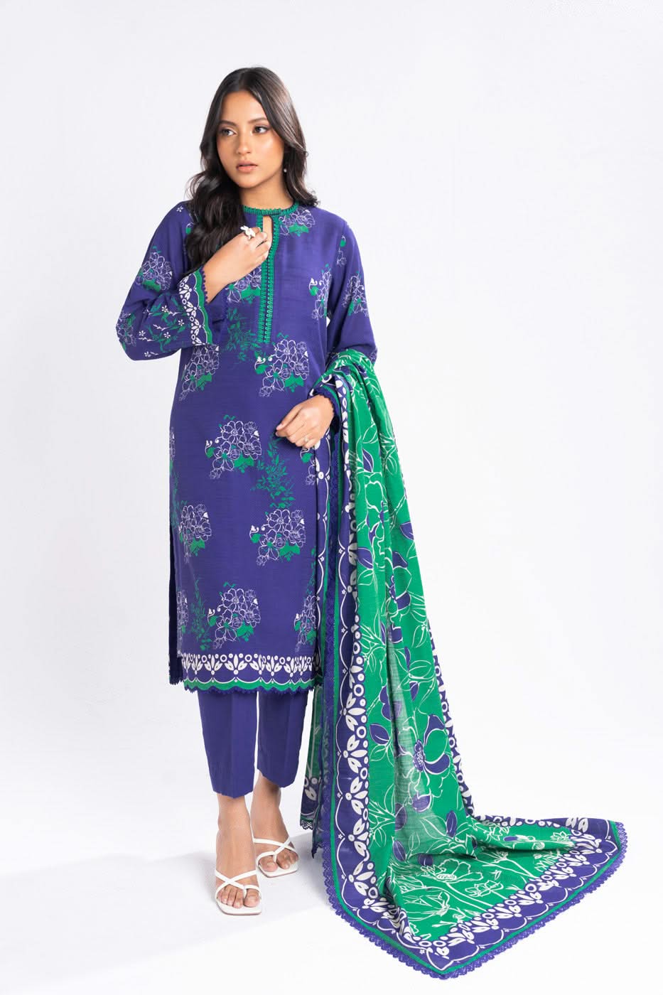 Alkaram FW-46-1-24-Blue  Winter Collection 2024