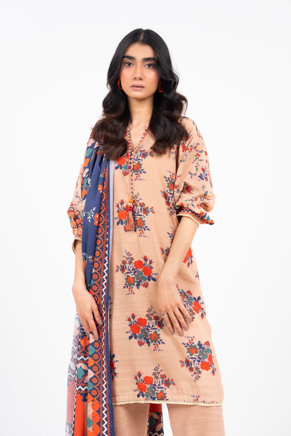 Alkaram FW-46-1-24-Blue  Winter Collection 2024 - Image 2