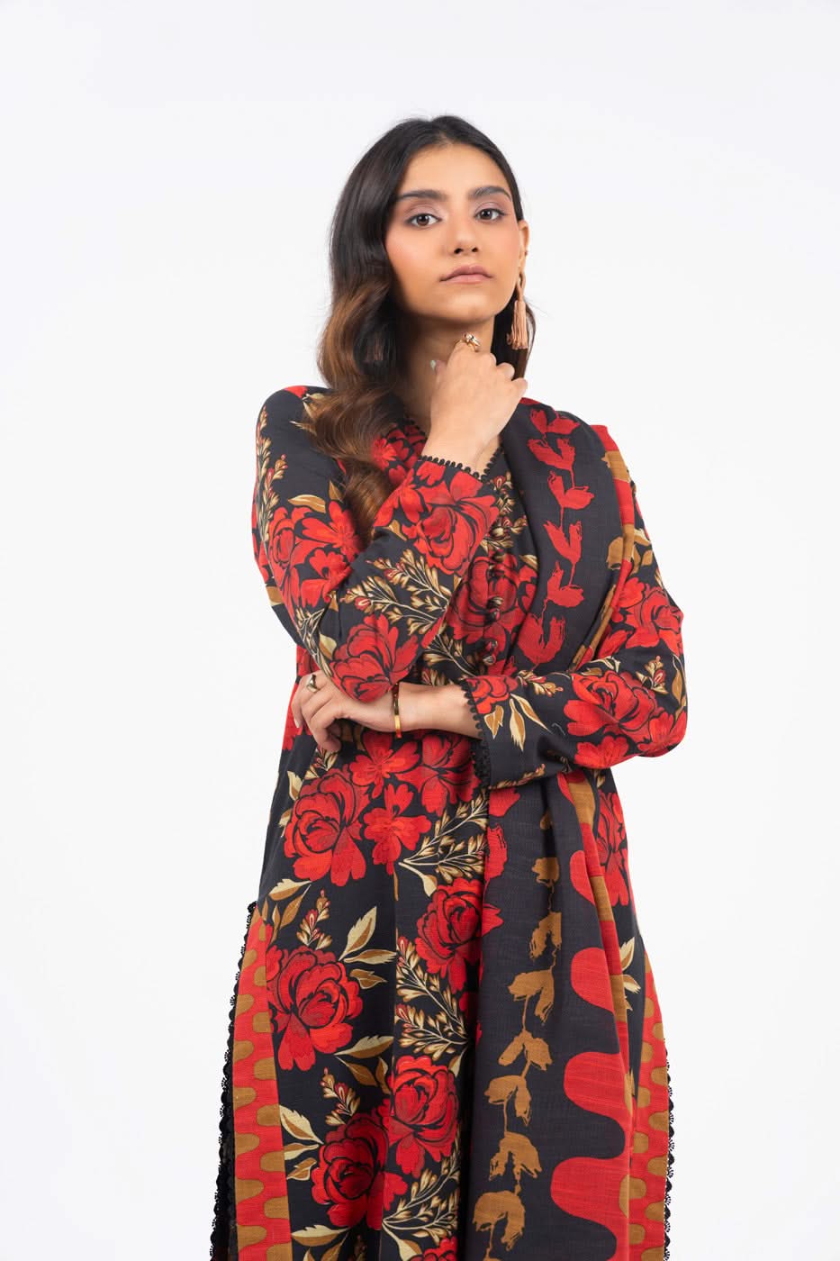 Alkaram FW-50-24-Black  Winter Collection 2024 - Image 2