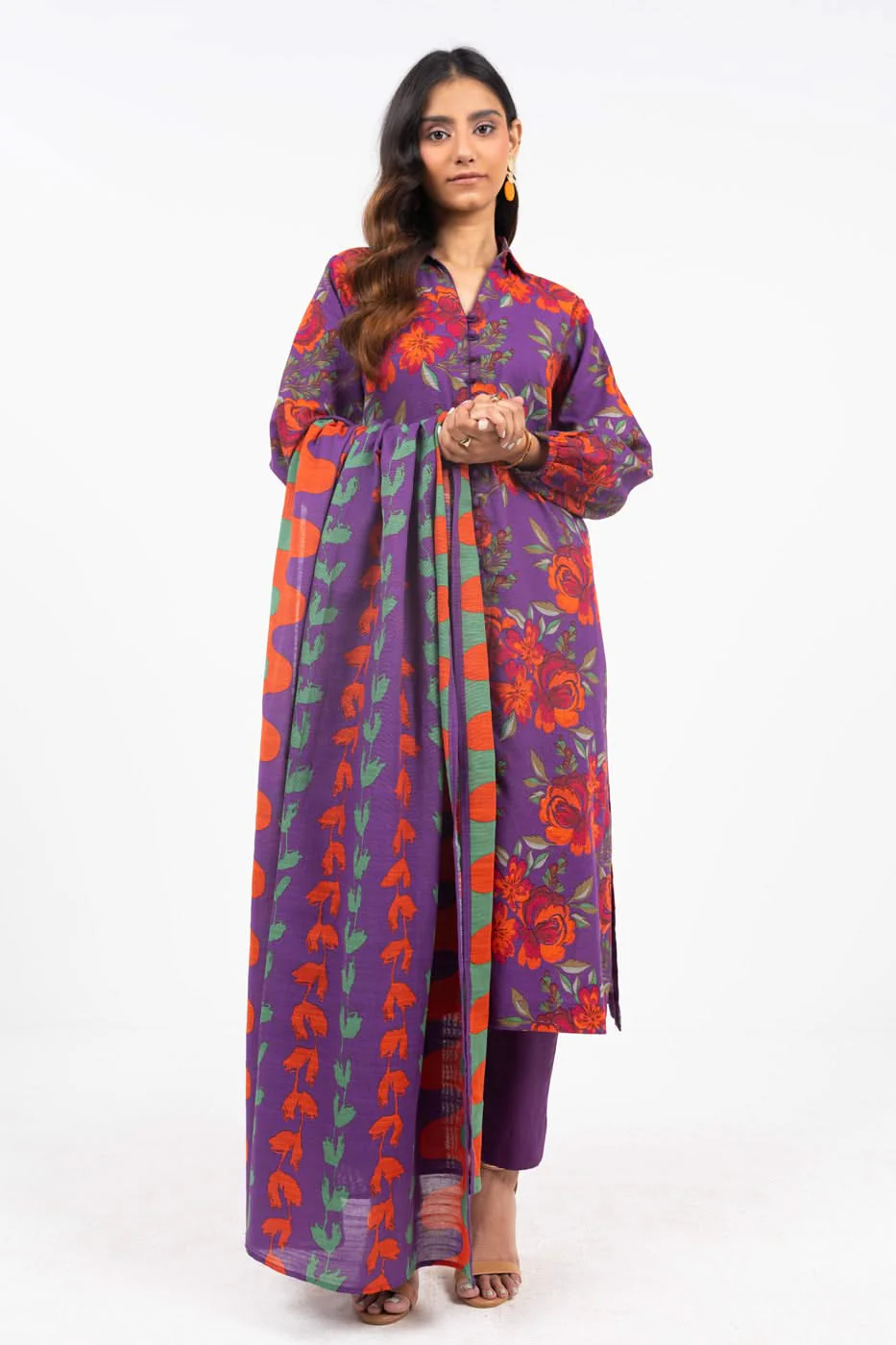 Alkaram FW-50-24-Purple Winter Collection 2024