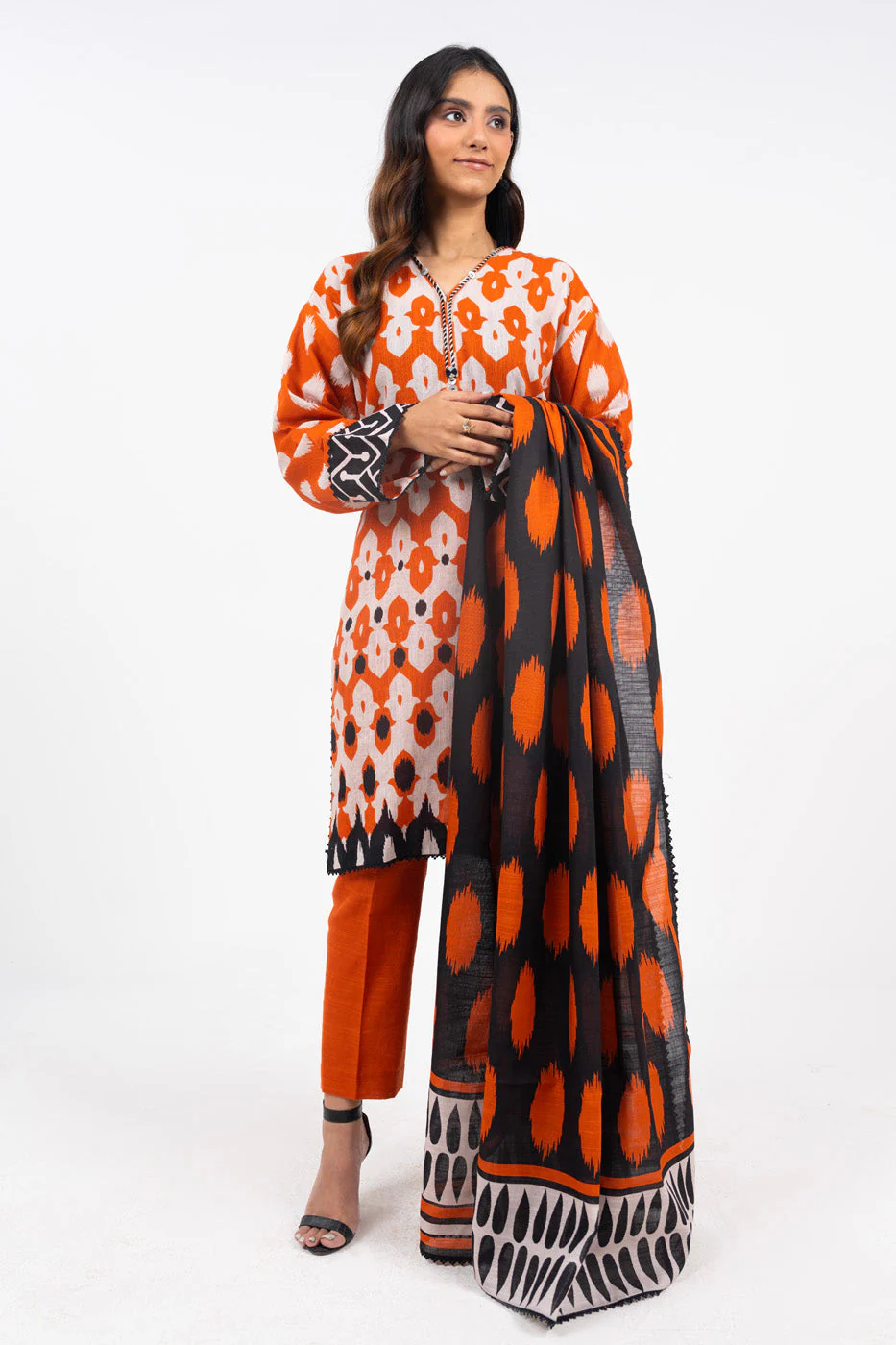 Alkaram FW-51-24-Orange  Winter Collection 2024
