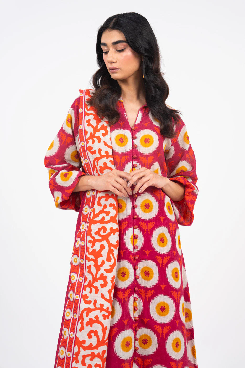 Alkaram FW-52-24-Maroon  Winter Collection 2024 - Image 2