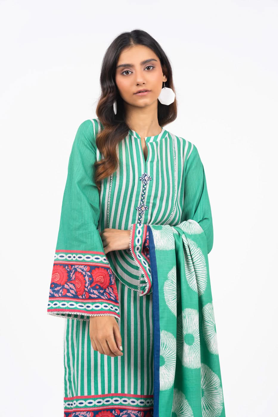 Alkaram FW-53-24-Green Winter Collection 2024 - Image 2