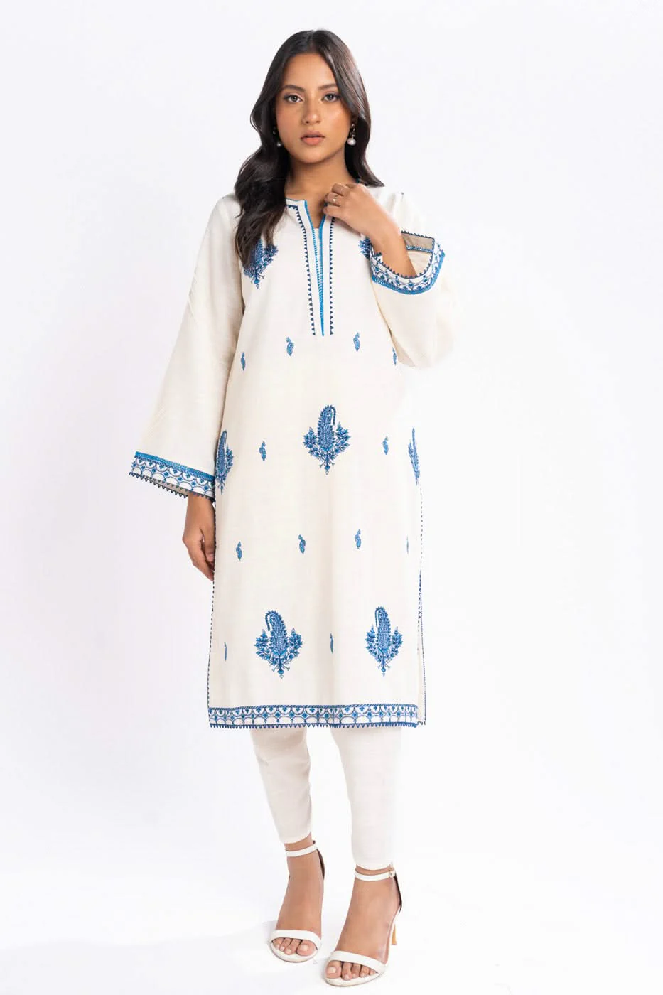 Alkaram FW-57-1-24-Cream  Winter Collection 2024