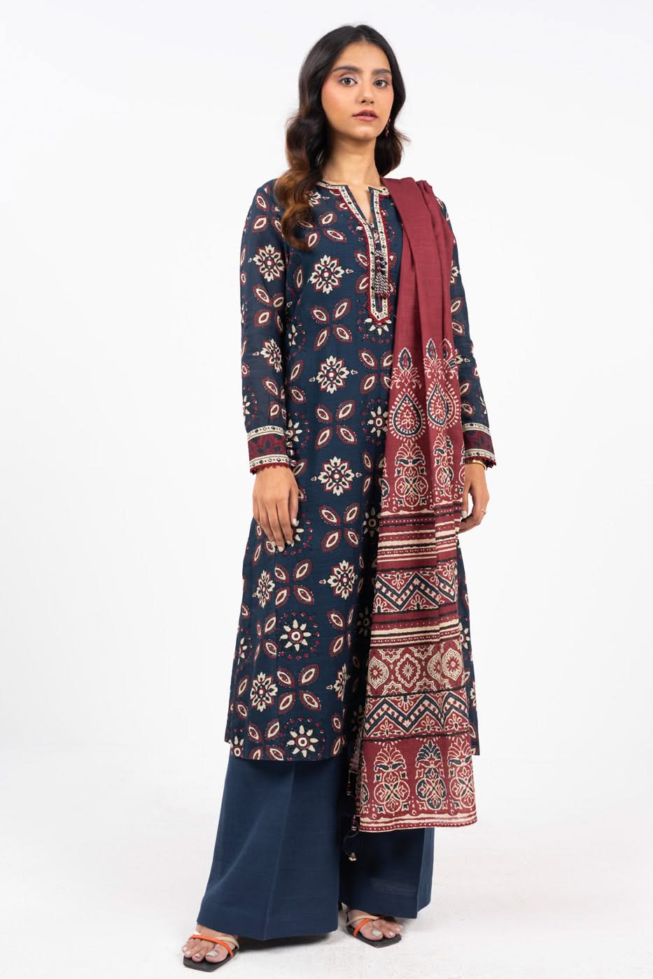 Alkaram FW-61-1-24-Blue  Winter Collection 2024