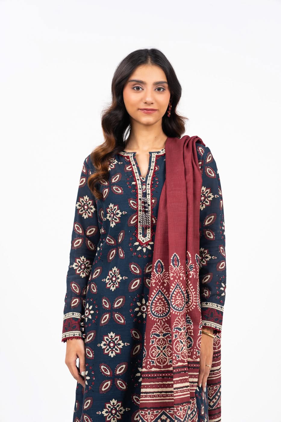 Alkaram FW-61-1-24-Rust  Winter Collection 2024 - Image 2