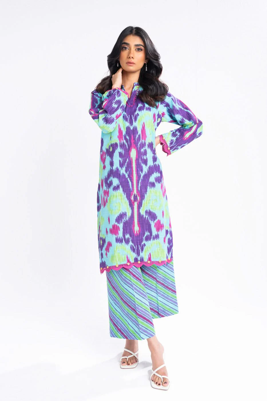 Alkaram FW-63-24-Ferozi  Winter Collection 2024