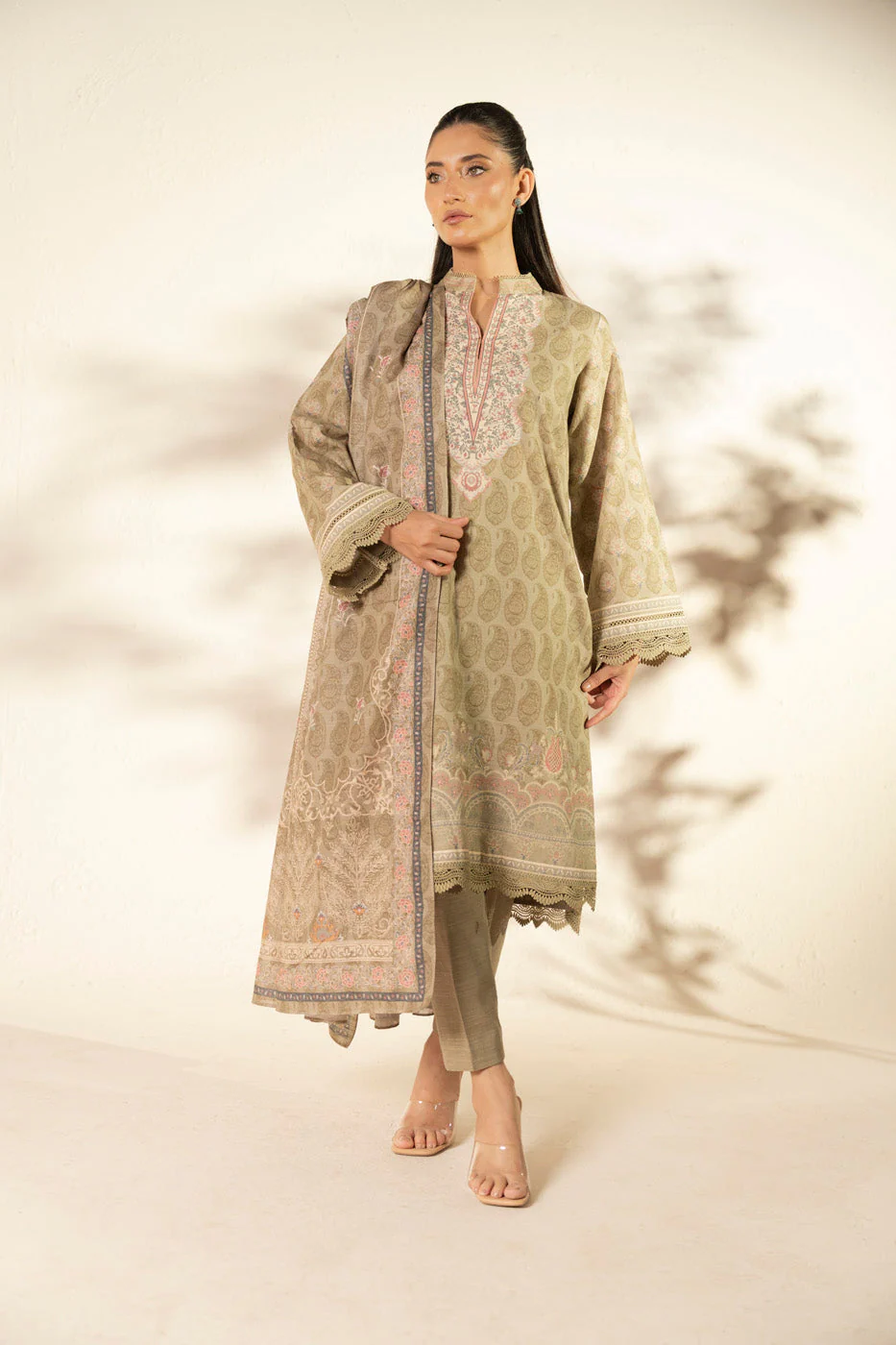 Alkaram FW-91.1-25-1-Beige Winter Collection 2025