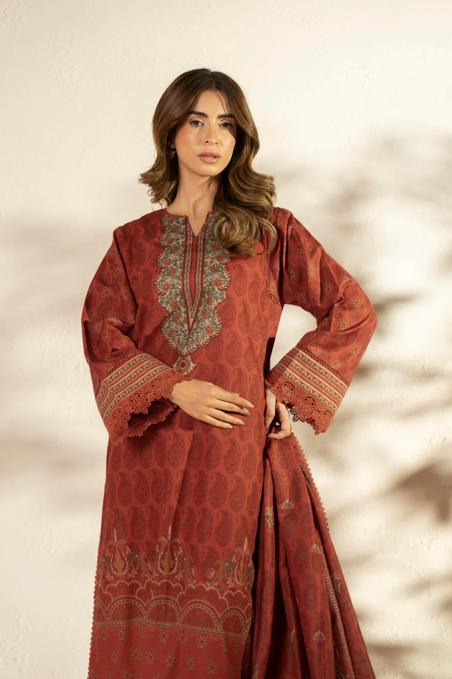 Alkaram FW-91.1-25-1-Orange Winter Collection 2025 - Image 2