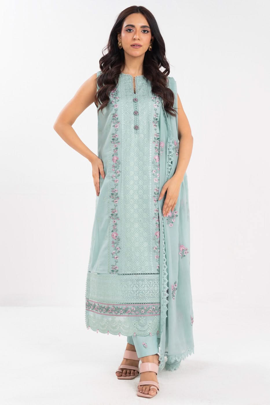 Alkaram LL-10-25-1-Powder-Blue Luxury Lawn Summer 2025