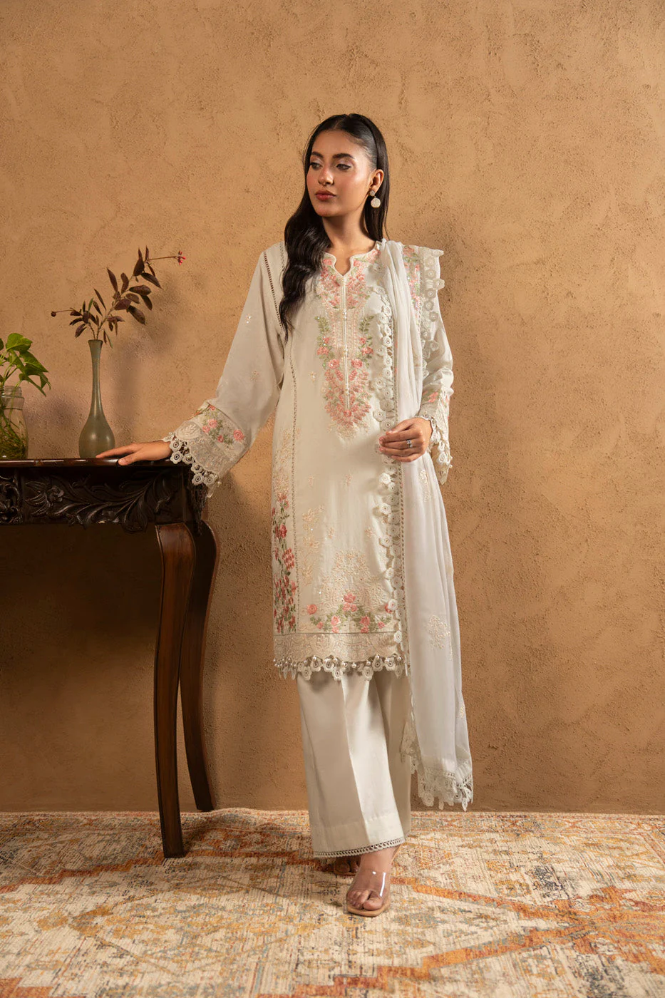 Alkaram M-04-26-White Meraki 2026