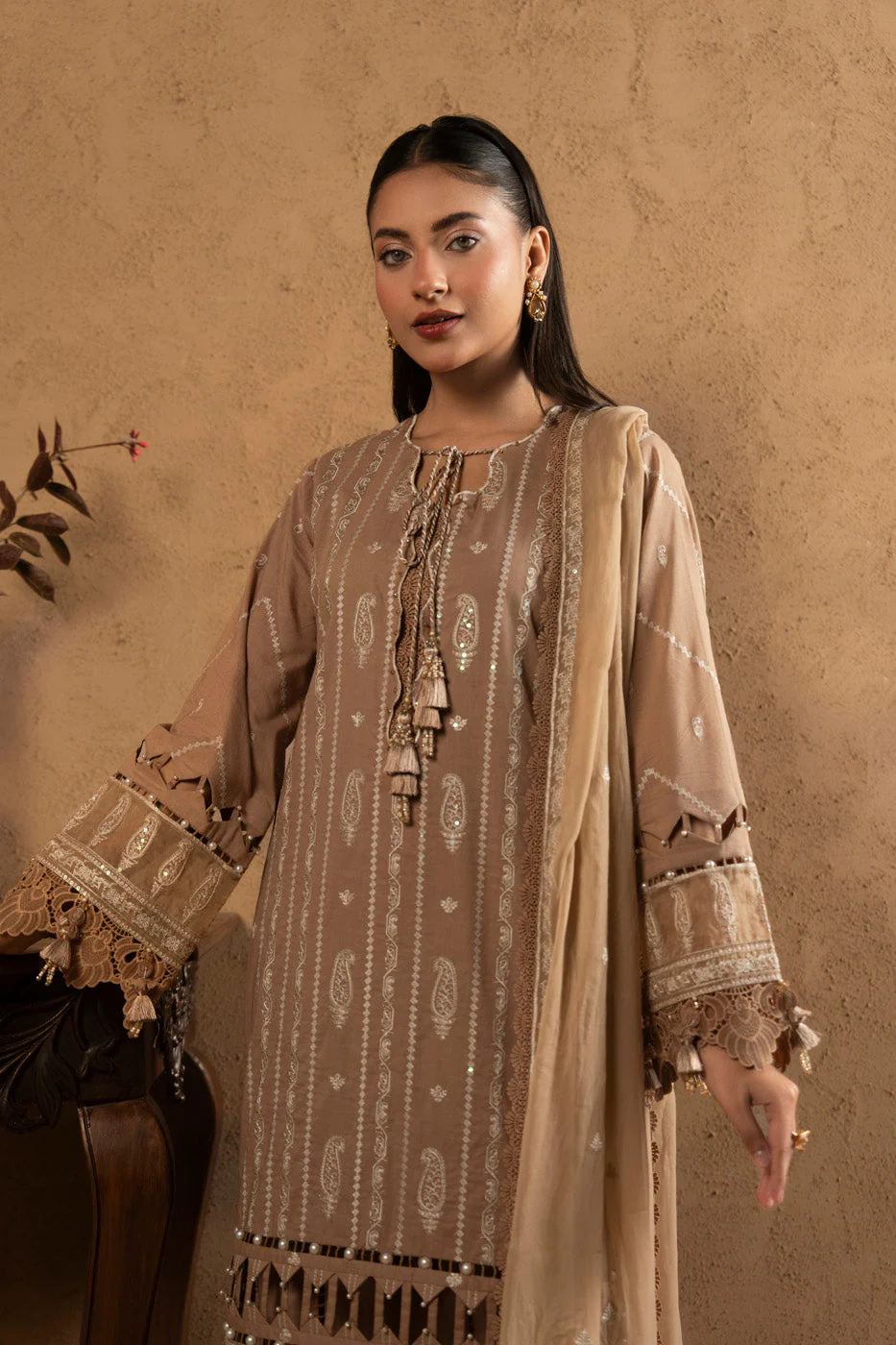Alkaram M-11-26-Fawn Meraki 2026 - Image 2