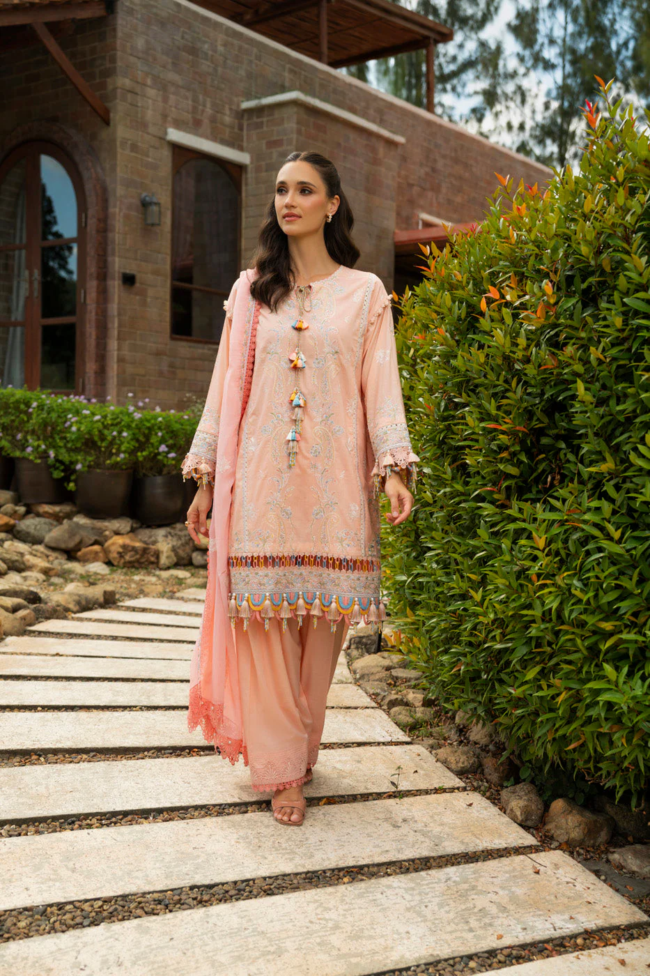 Alkaram M-14-26-peach Meraki 2026