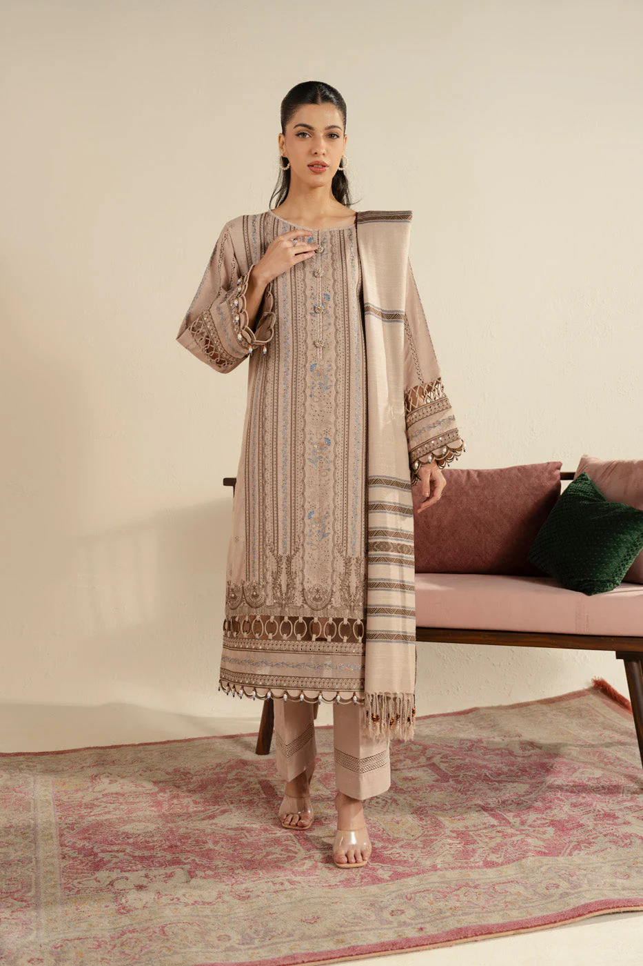 Alkaram M-25-25-3-Beige Winter Collection 2025