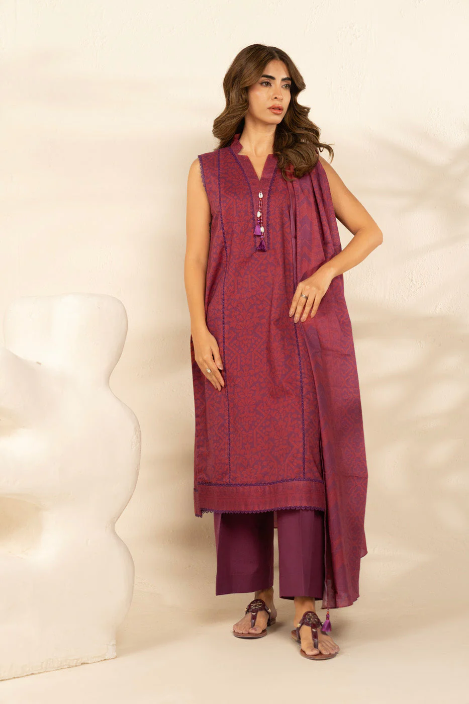 AlKaram Ms 152 1 26 Red Spring Summer 2026