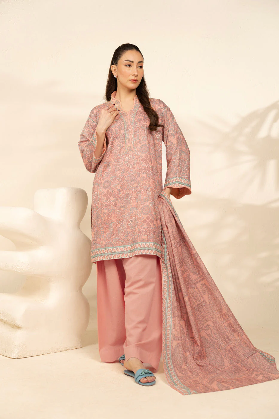 AlKaram Ms 157 1 26 Peach Spring Summer 2026