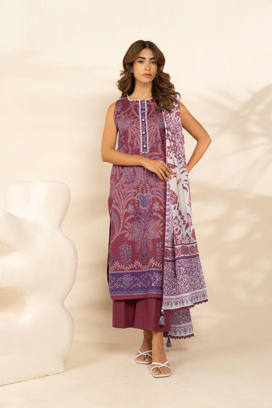 AlKaram Ms 185 26 Maroon Spring Summer 2026
