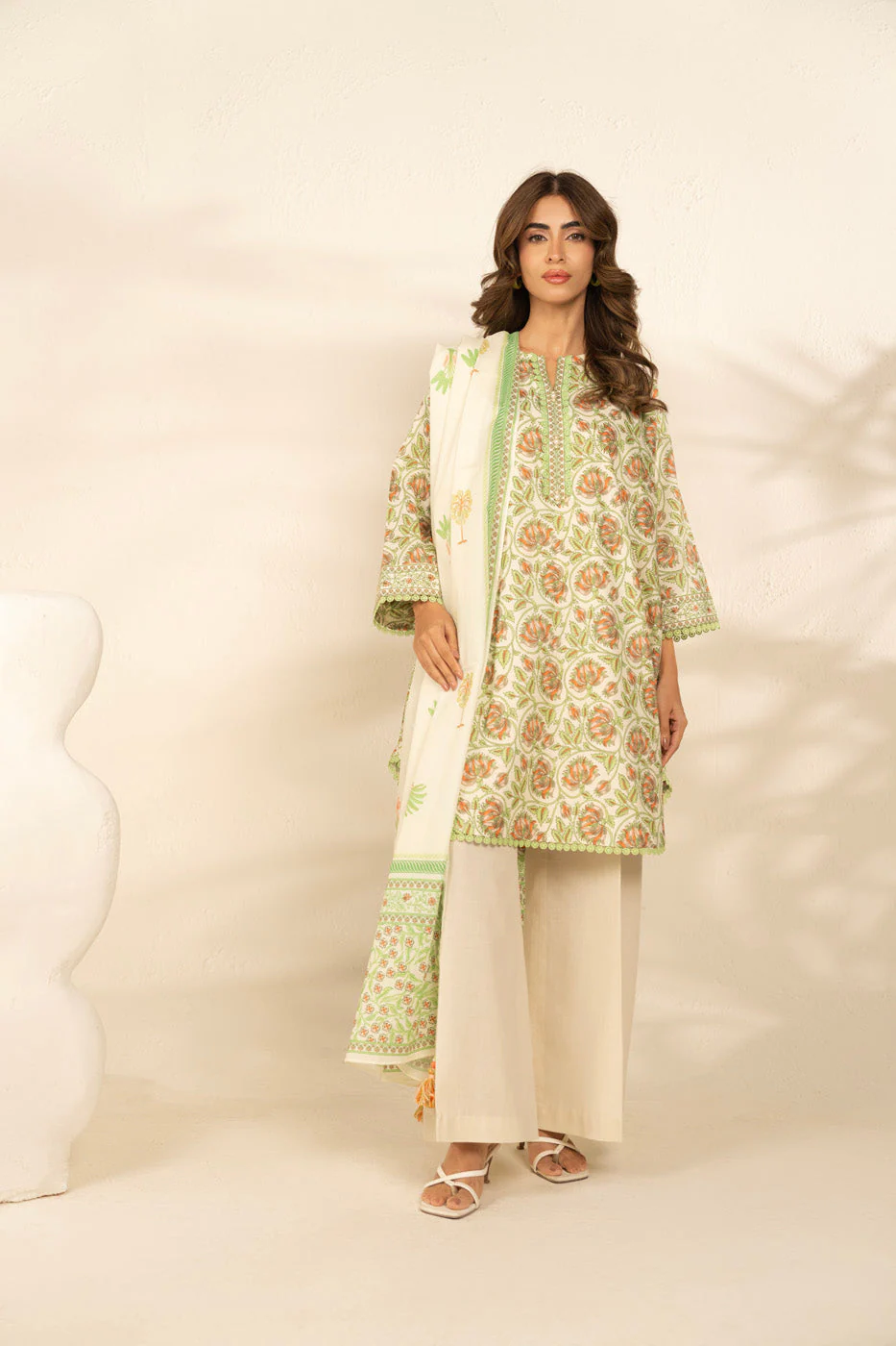 Alkaram MS-71-1-25-1-Cream Mid Summer Collection 2025