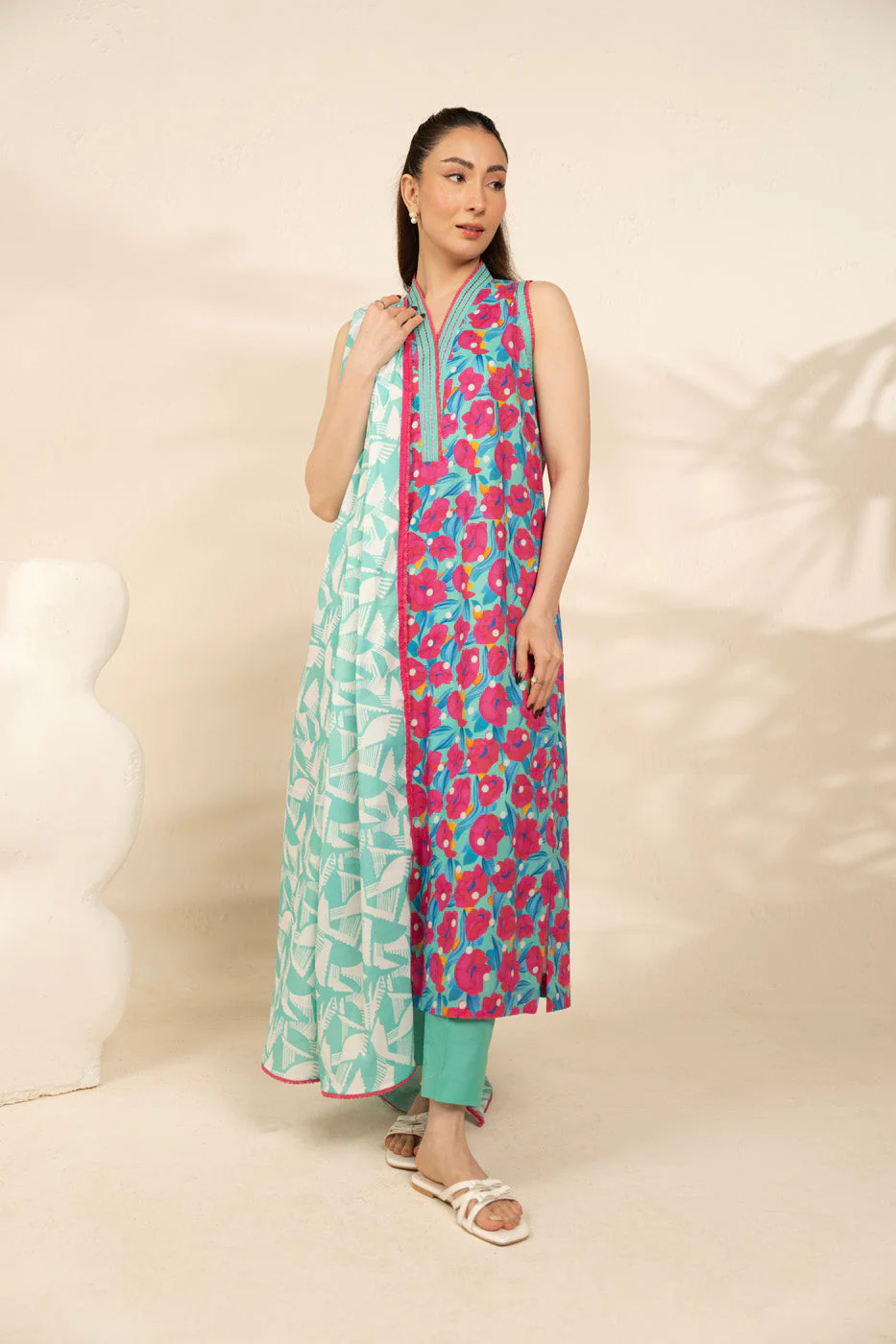 Alkaram MS-73-25-1-Sea Green Mid Summer Collection 2025