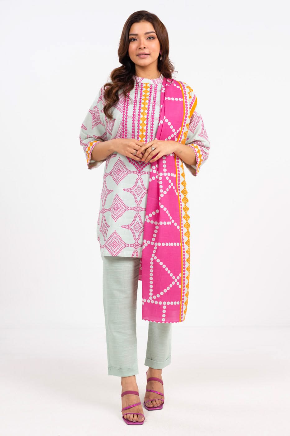 Alkaram PF-33-24-Cream Mid Summer Collection 2024 - Image 2