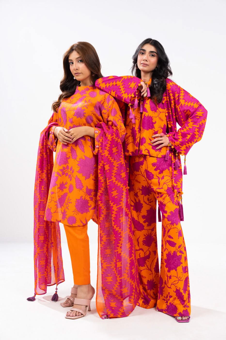 Alkaram PF-37-24-Orange  Mid Summer Collection 2024 - Image 2