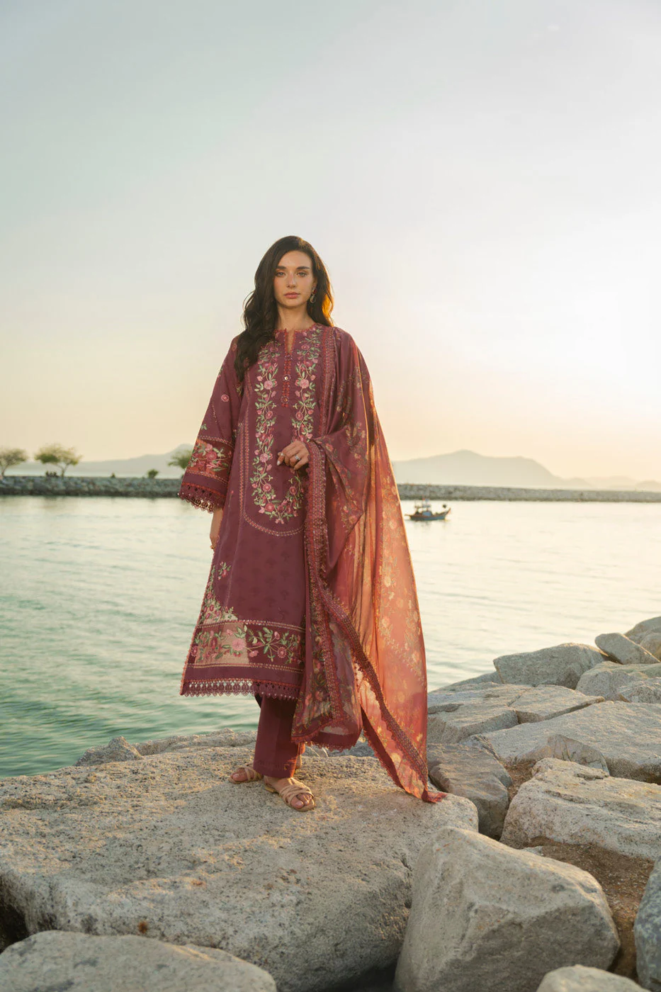 AlKaram Sl 21 26 Maroon Spring Summer 2026