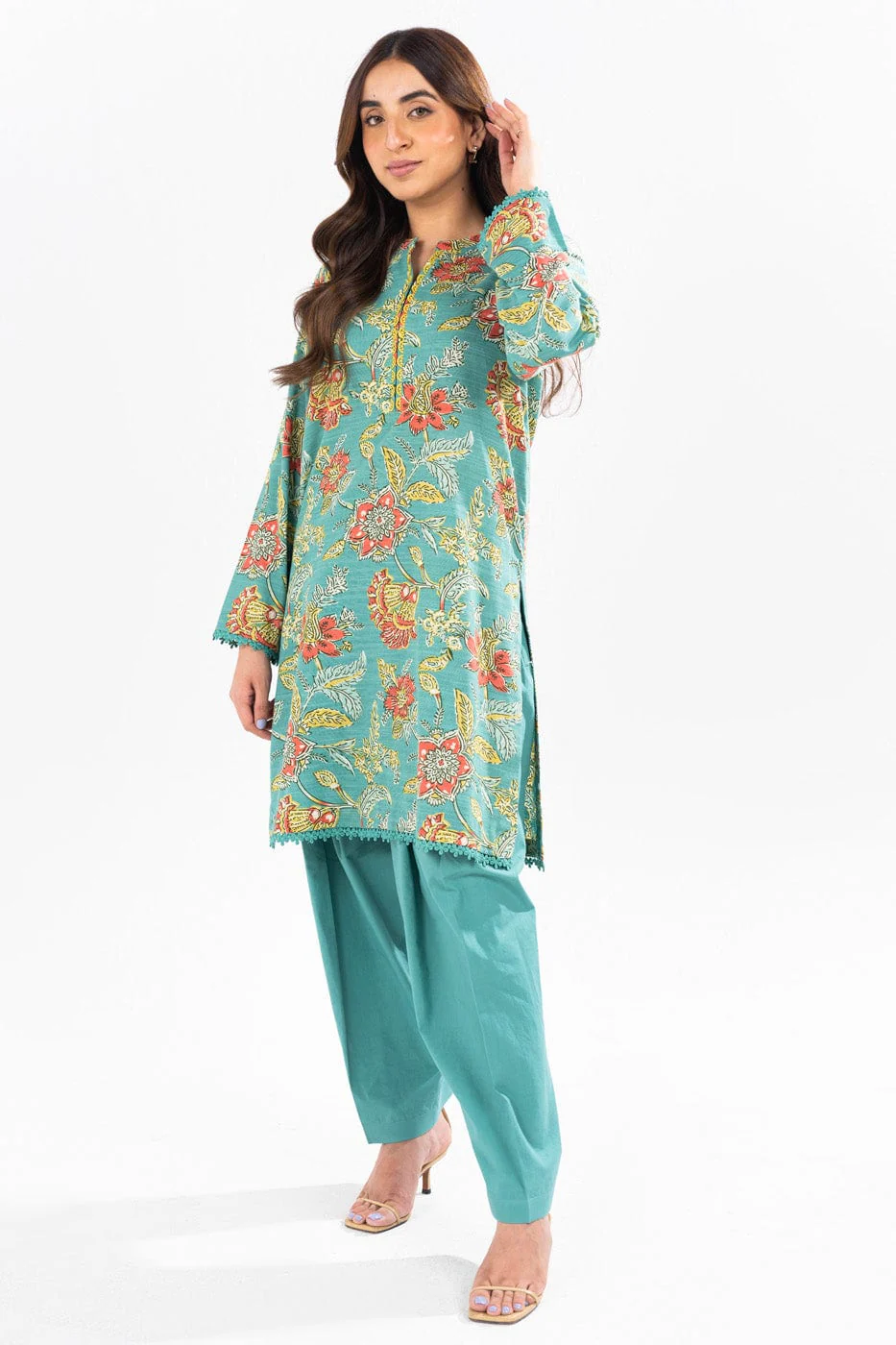 Alkaram SLR-11-24-7-Pine Green Winter Collection 2024