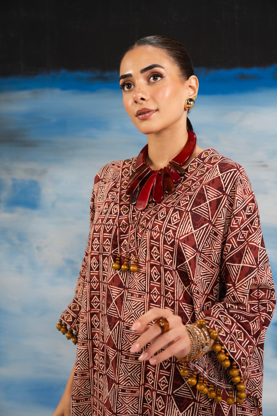 Alkaram SLR-15-24-7-Brown Winter Collection 2024
