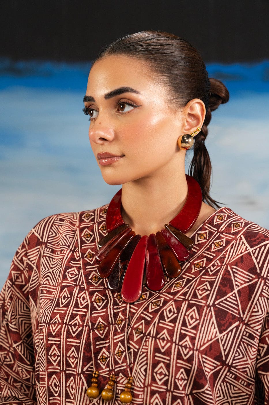 Alkaram SLR-16-24-7-Sky Blue Winter Collection 2024 - Image 2