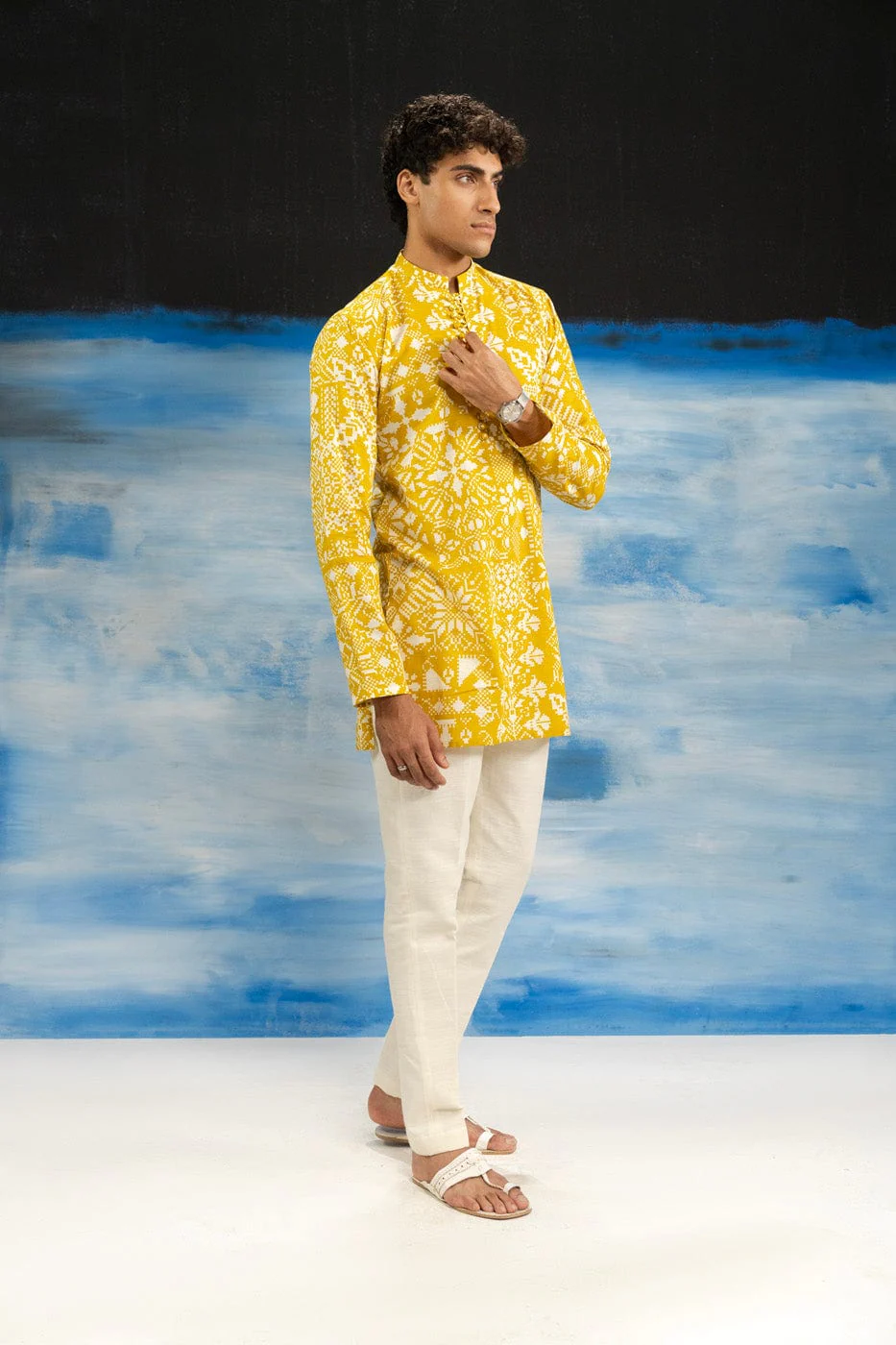 Alkaram SLR-20-24-7-Chrome Yellow Winter Collection 2024 - Image 2