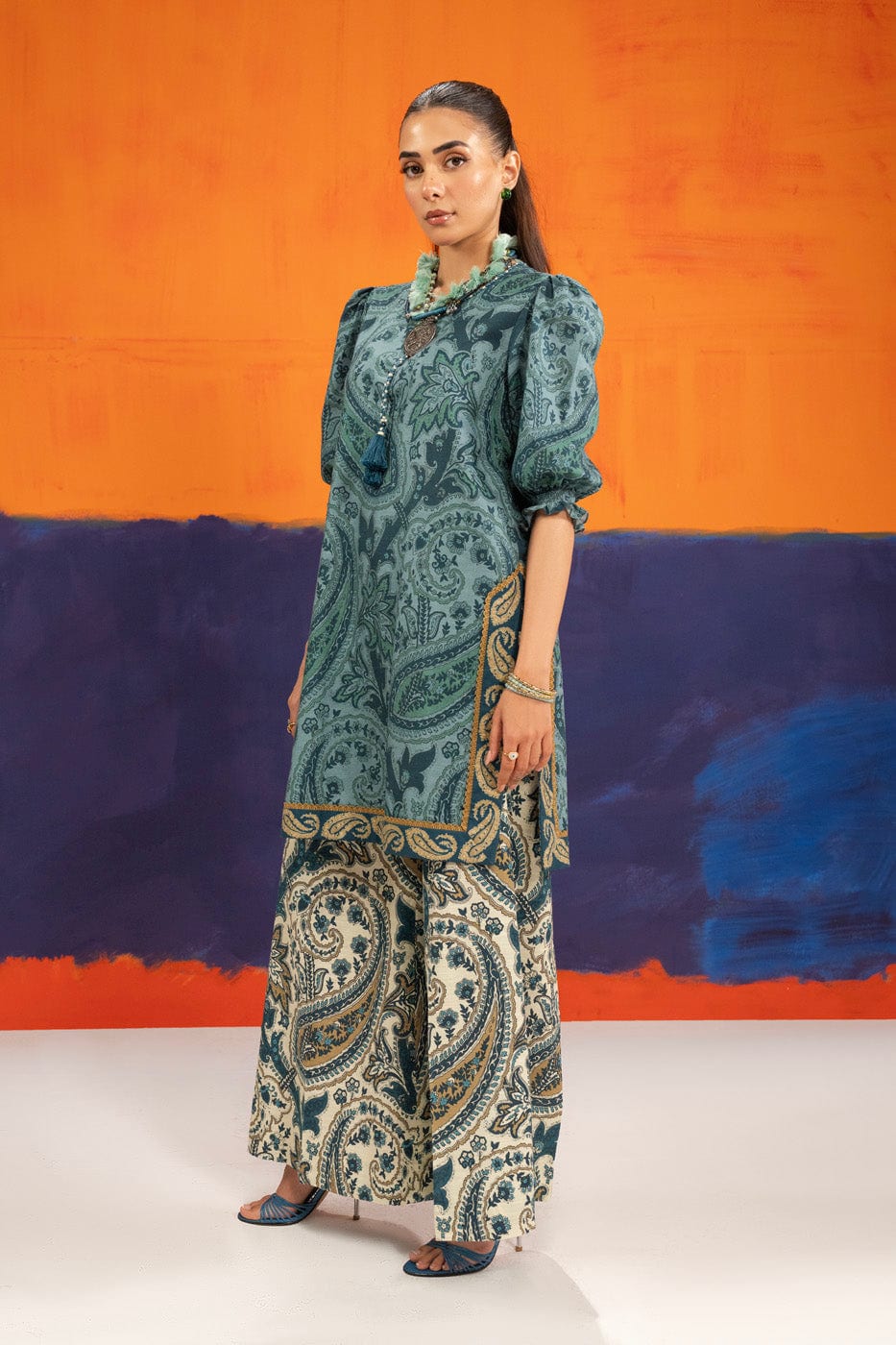 Alkaram SLR-45-24-7-Orange  Winter Collection 2024 - Image 2