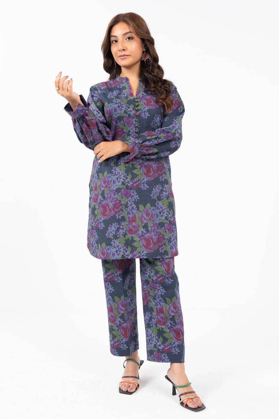 Alkaram SLR-47-24-7-Deep Blue Winter Collection 2024