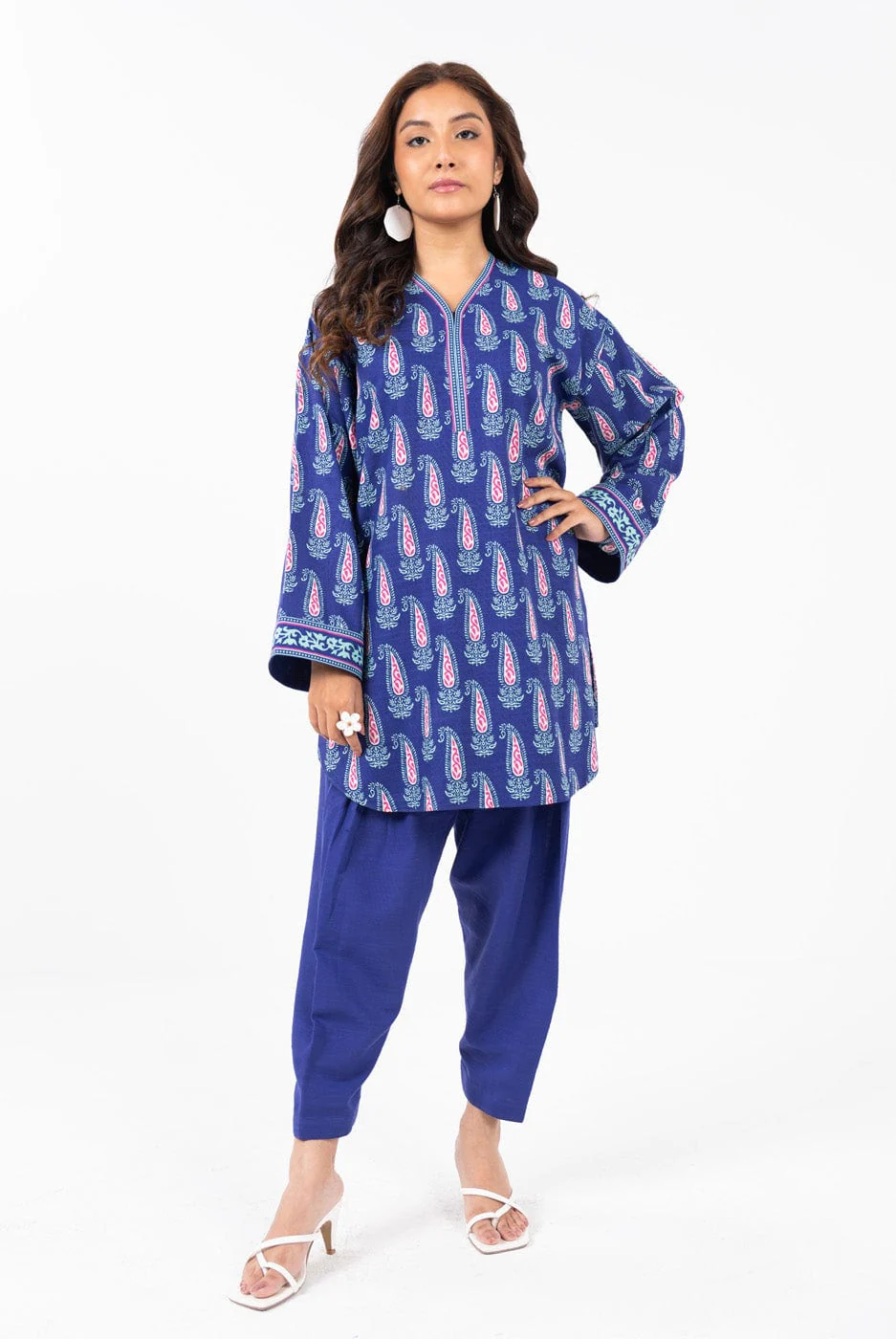 Alkaram SLR-5-24-7-Blue Winter Collection 2024