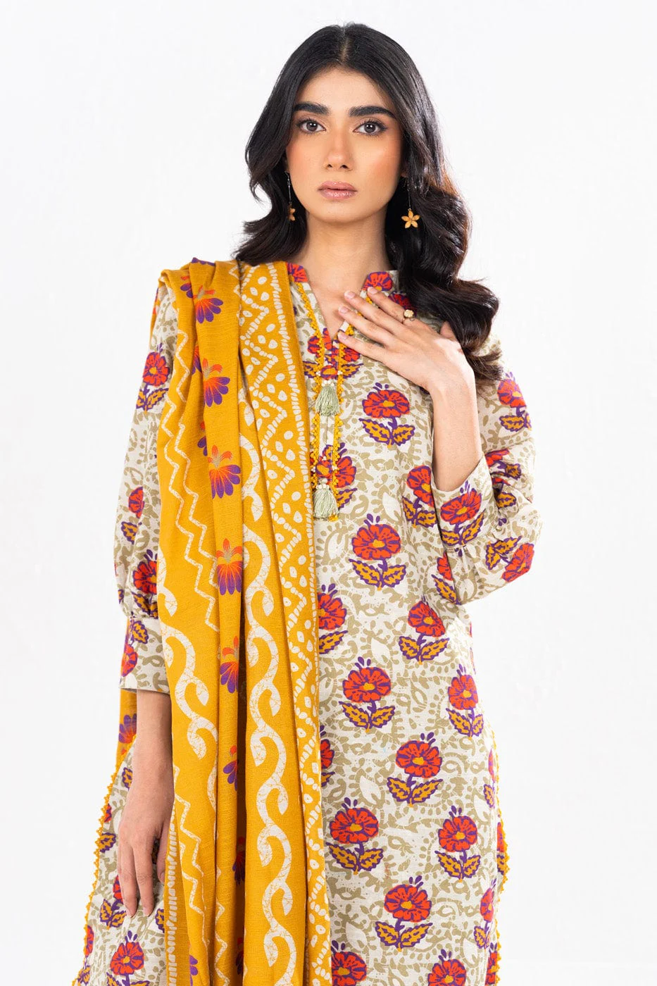Alkaram SLR-85-24-7-Fresh Orange Winter Collection 2024 - Image 2