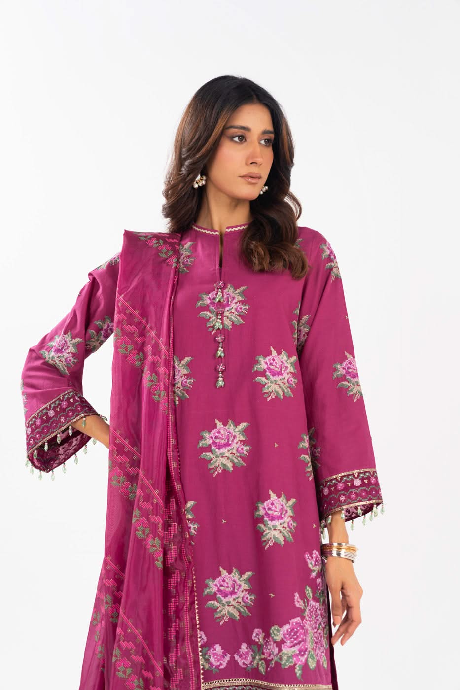 Alkaram Studio FC-17g-25-Magenta Festive Summer 2025 - Image 2
