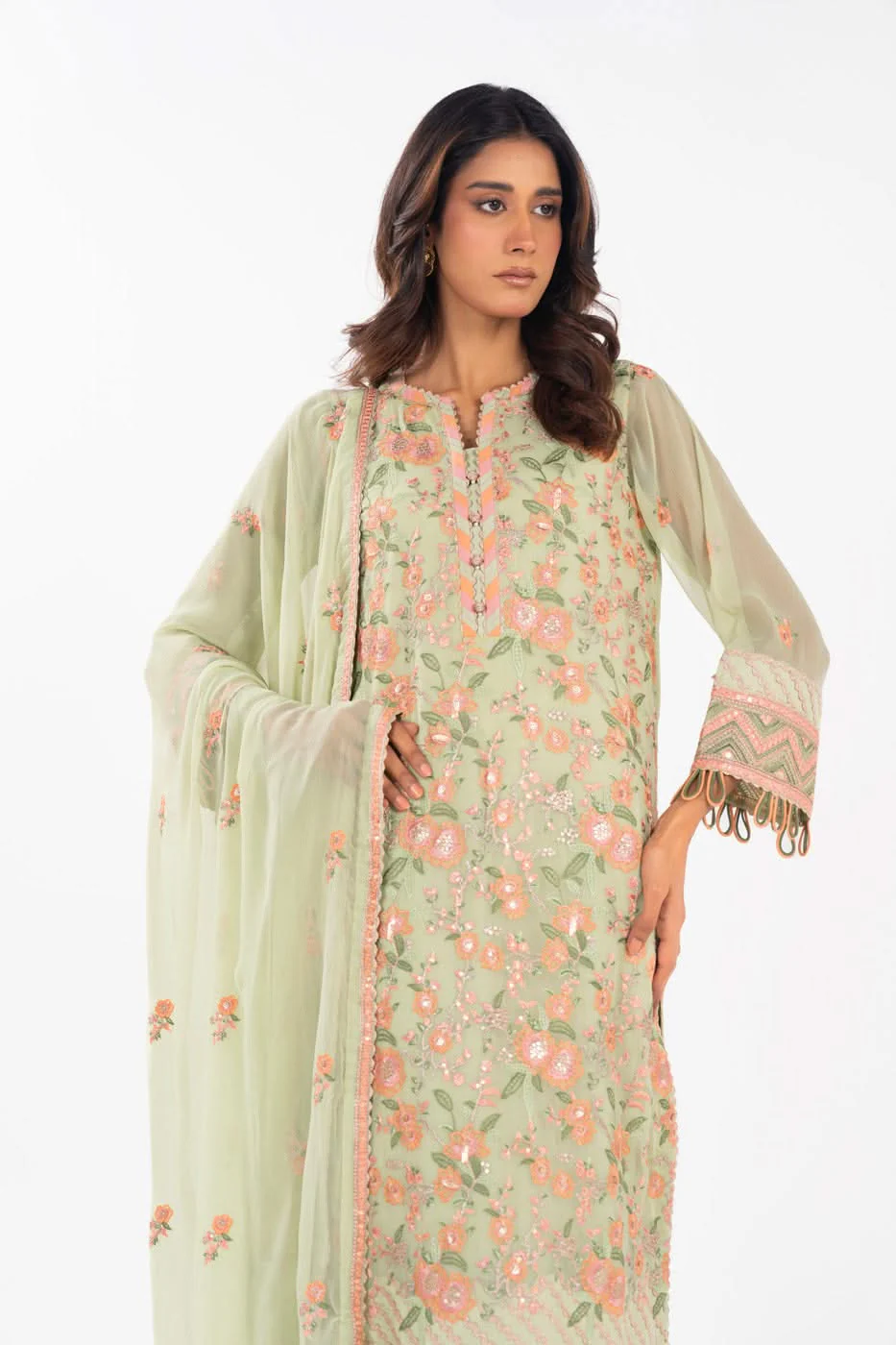 Alkaram Studio FC-22i-25-Pistachio Festive Summer 2025 - Image 2