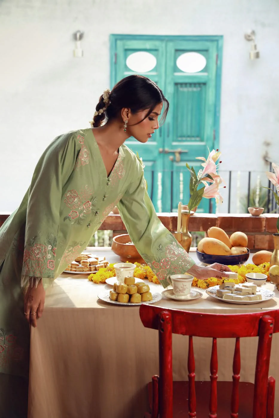 Alkaram Studio GFSU5932-Green Husn-E-Eid 2025 - Image 2
