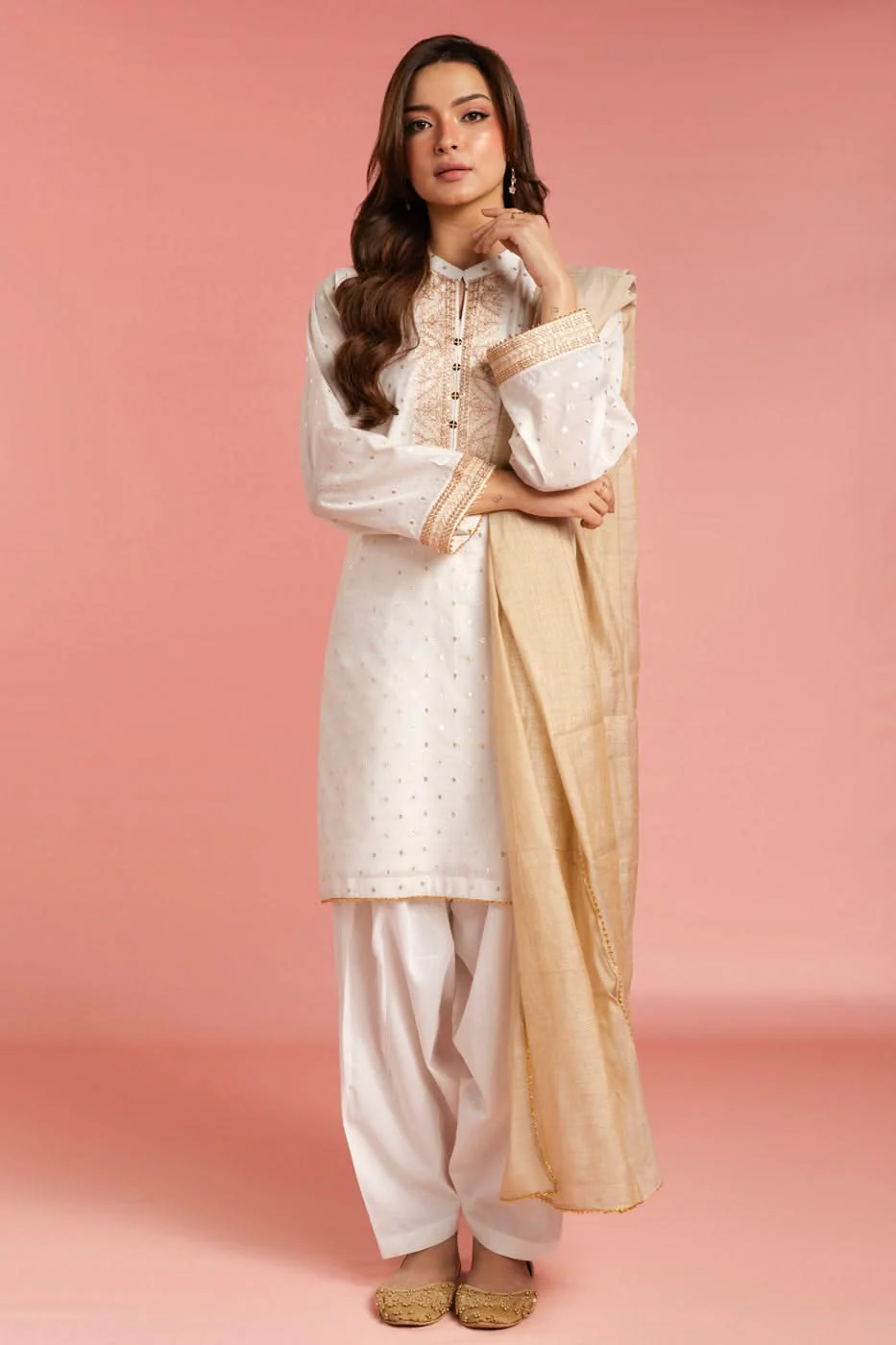 Alkaram Studio GFSU5942-Cream Husn-E-Eid 2025