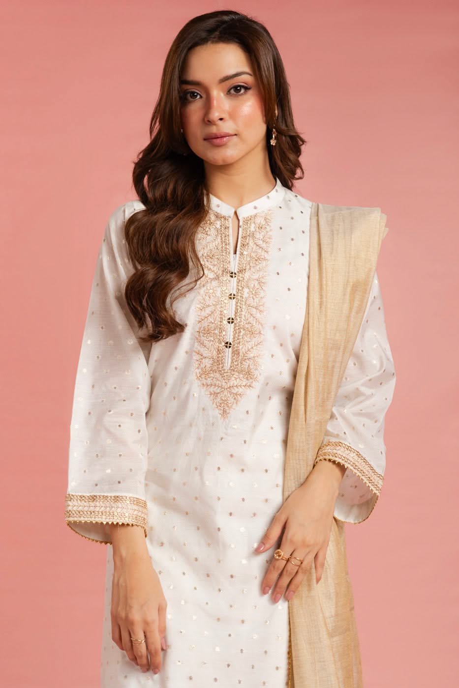 Alkaram Studio GFSU5942-Cream Husn-E-Eid 2025 - Image 2