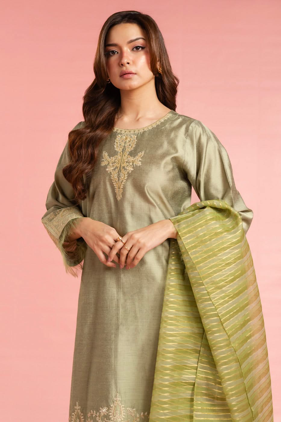 Alkaram Studio GFSU6001-Green Husn-E-Eid 2025 - Image 2