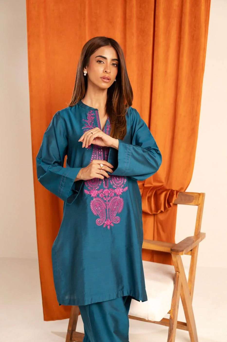 Alkaram Studio GFSU6067-Blue Husn-E-Eid 2025 - Image 2