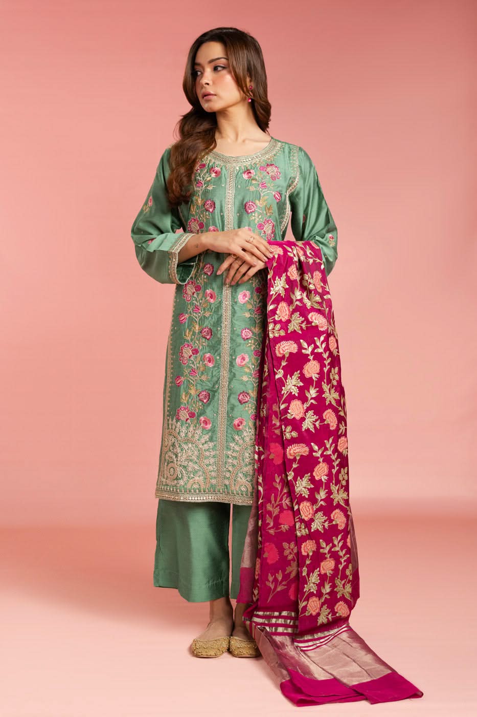 Alkaram Studio GFSU6111-Green Husn-E-Eid 2025