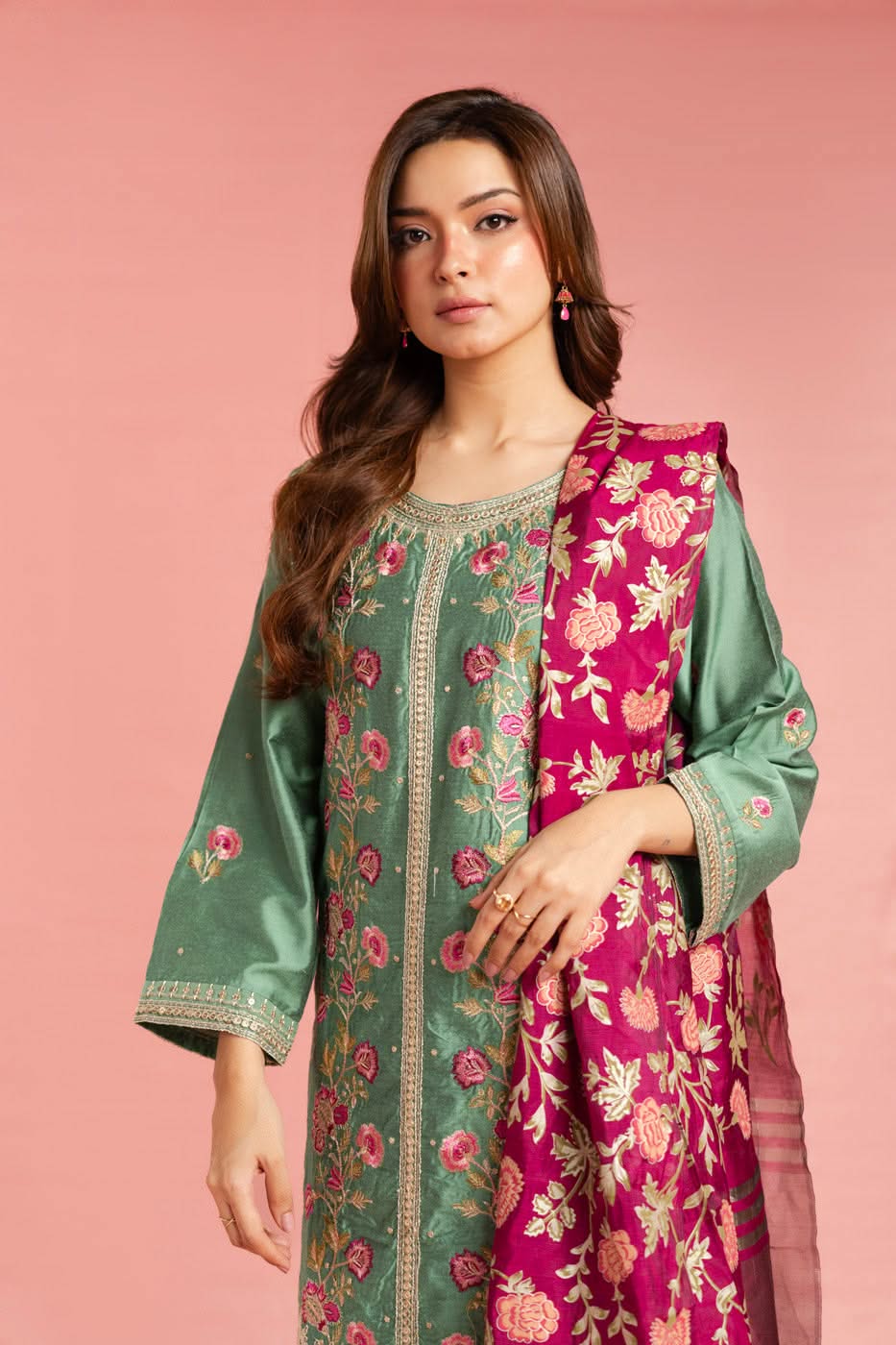 Alkaram Studio GFSU6111-Green Husn-E-Eid 2025 - Image 2