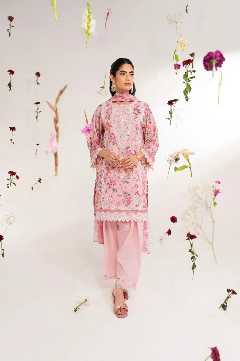 Alkaram Studio LL-03-25-1-Pink Luxury Lawn Summer 2025