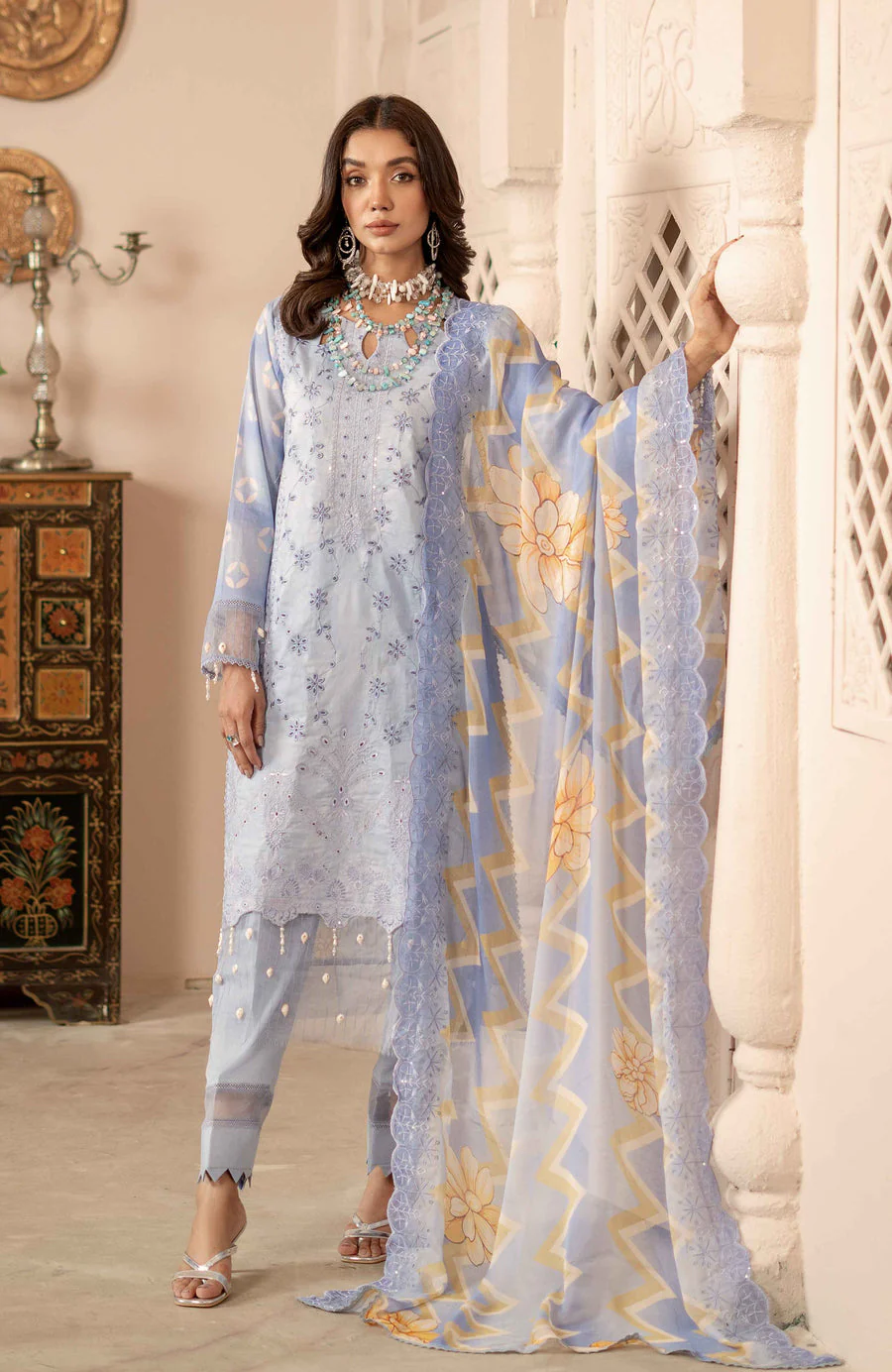 Alzohaib SBP-25-03 Sunshine Bloom Premium Lawn 2025