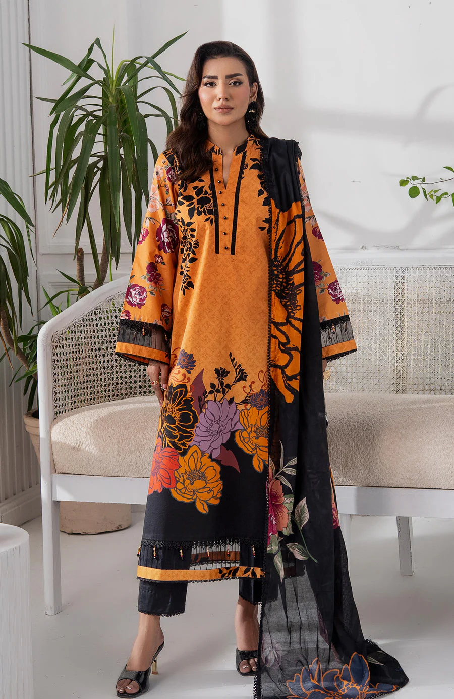 Alzohaib SCS-25-09 Sunshine Bloom Cotton Silk 2025 - Image 2