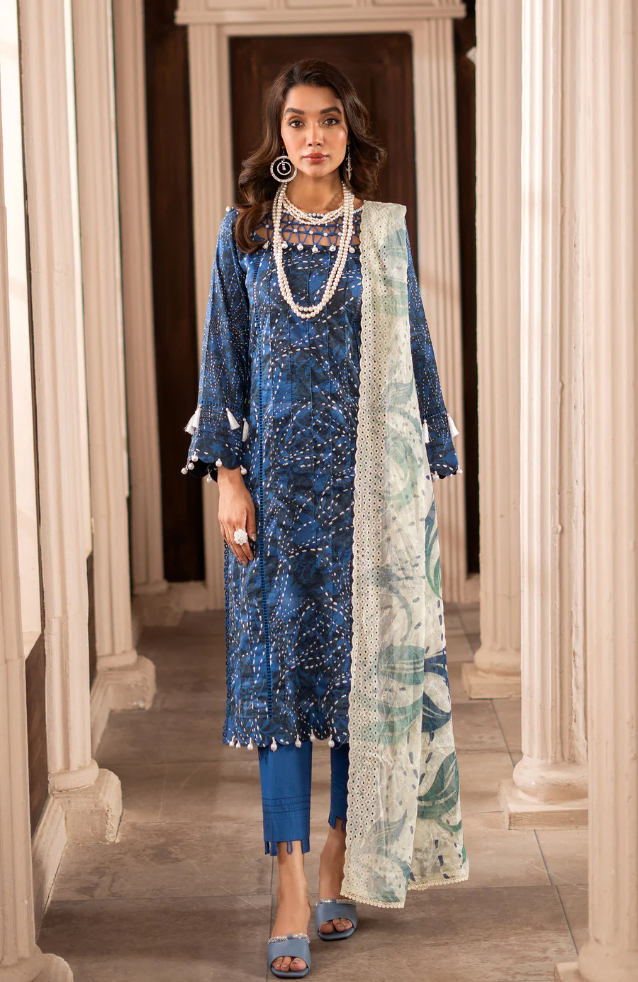 Alzohaib SSD-25-01 Sunshine Schiffli Dupatta 2025